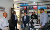 بازدید سرزده فرماندار شهرستان دیّر از ادارات بنیاد مسکن و منابع آب