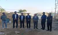 بازدید فرماندار شهرستان دیّر از پروژه ساختمان دهیاری و سالن ورزشی چندمنظوره روستای شهنیا