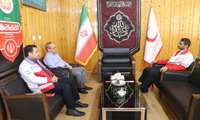 نشست فرماندار با مدیر عامل هلال احمر استان/ تخصیص یک دستگاه آمبولانس مجهز به پایگاه امداد نجات دریایی هلال احمر دیر